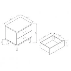 Kitzner III 2-Drawer Dark Gray Nightstand (22 in. H x 20 in. W x 15.5 in D) by Furniture of America 14 Kitzner III 2-Drawer Dark Gray Nightstand (22 in. H x 20 in. W x 15.5 in D) by Furniture of America -Furniture of America Sales Store dark gray furniture of america nightstands idi y2003c 76 1000