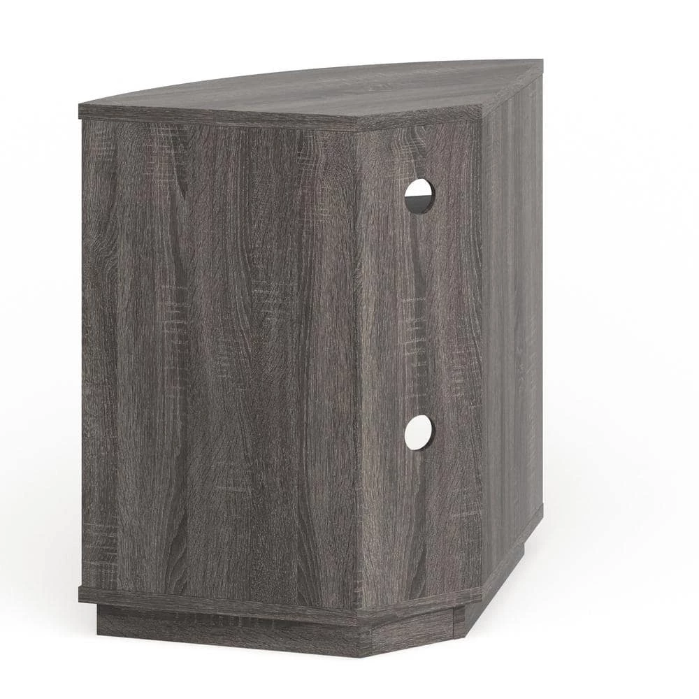 Leste 31.25 in. Dark Gray Corner TV Stand with 2-Shelf Fits TV's up to 30 in. by Furniture of America 4 Leste 31.25 in. Dark Gray Corner TV Stand with 2-Shelf Fits TV's up to 30 in. by Furniture of America - Image 4