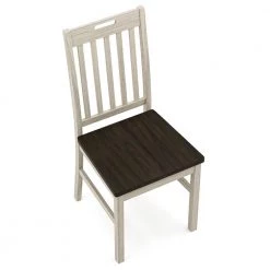 Bernavich Dark Oak and Antique White Dining Chair (Set of 2) by Furniture of America -Furniture of America Sales Store dark oak and antique white furniture of america dining chairs idf 3184sc c3 1000