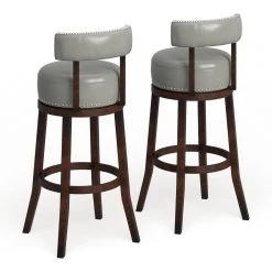 Swarthmore 34.25 in. Dark Oak and Gray Low Back Wood Bar Stool (Set of 2) by Furniture of America 9 Swarthmore 34.25 in. Dark Oak and Gray Low Back Wood Bar Stool (Set of 2) by Furniture of America -Furniture of America Sales Store dark oak and gray furniture of america bar stools idf br6251gy 24 c3 1000