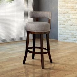 Jacquesville 40.5 in. Dark Oak and Light Gray Wood Frame Bar Stool (Set of 2) by Furniture of America -Furniture of America Sales Store dark oak and light gray furniture of america bar stools idf br6252lg 29 31 1000
