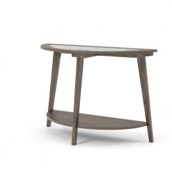 Axton 42 in. Dark Oak Standard Half Moon Glass Console Table with Storage by Furniture of America 12 Axton 42 in. Dark Oak Standard Half Moon Glass Console Table with Storage by Furniture of America -Furniture of America Sales Store dark oak furniture of america console tables idf 4345s fa 1000