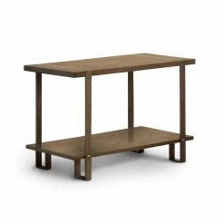 Allenton 48 in. Dark Oak Rectangle Wood Console Table with 1-Shelf by Furniture of America