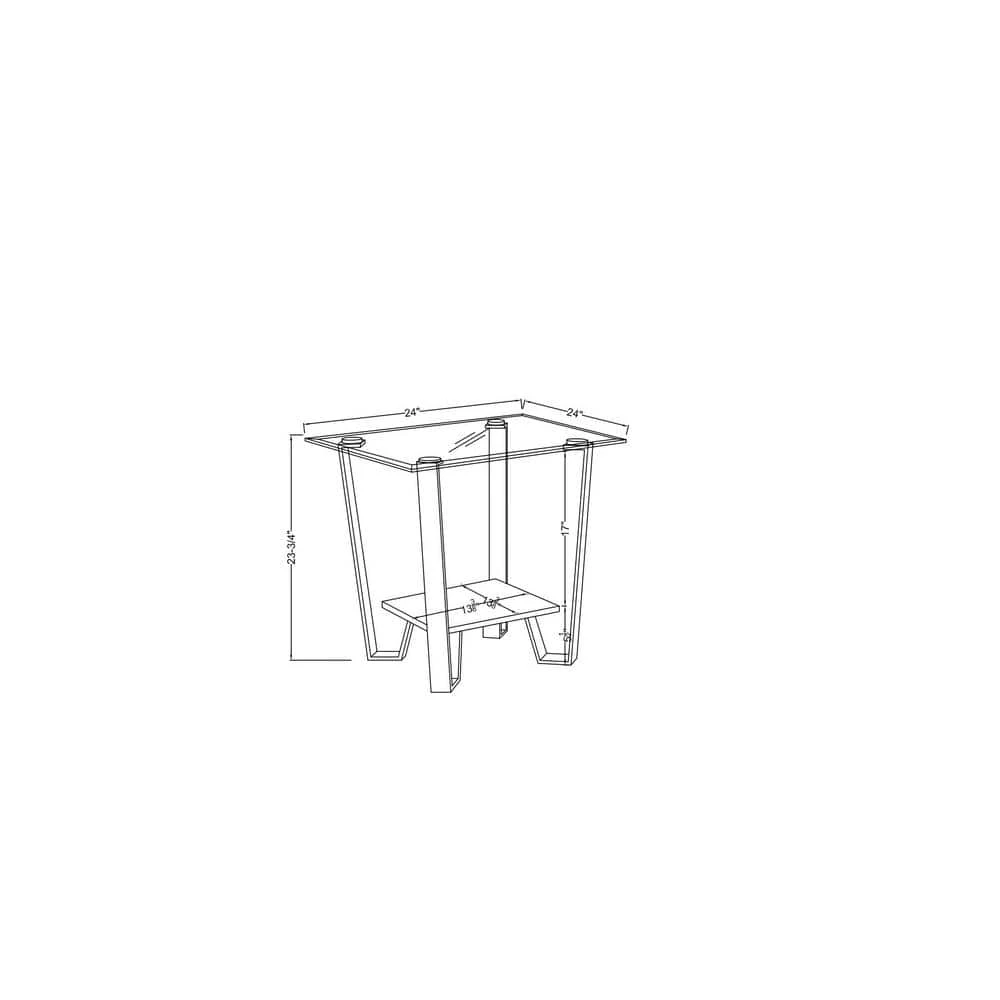 Allenton 48 in. Dark Oak Rectangle Wood Console Table with 1-Shelf by Furniture of America 3 Allenton 48 in. Dark Oak Rectangle Wood Console Table with 1-Shelf by Furniture of America - Image 3