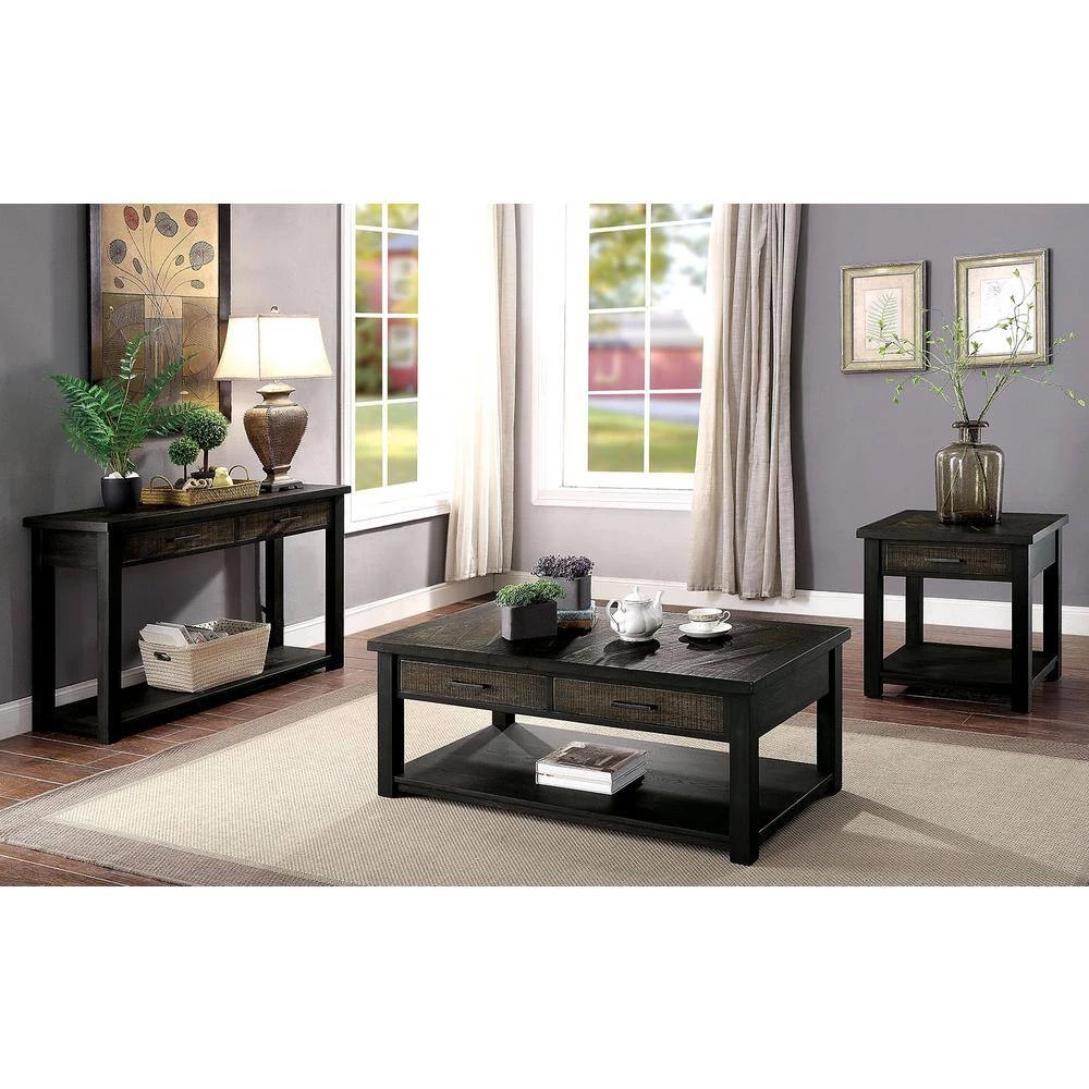 Palka 1-Drawer Dark Oak End Table by Furniture of America 4 Palka 1-Drawer Dark Oak End Table by Furniture of America - Image 4