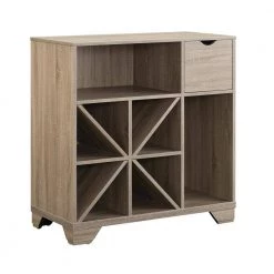 Mesheim Light Oak Buffet with Wine Rack by Furniture of America -Furniture of America Sales Store dark taupe furniture of america sideboards buffet tables idi 182279 c3 1000