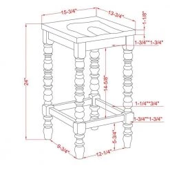 Rebman 24 in. Dark Walnut and Antique White Wood Counter Height Stool (Set of 2) by Furniture of America -Furniture of America Sales Store dark walnut and antique white furniture of america bar stools idf 3584dw st 76 1000
