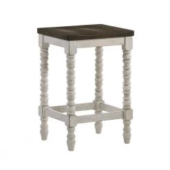 Rebman 24 in. Dark Walnut and Antique White Wood Counter Height Stool (Set of 2) by Furniture of America -Furniture of America Sales Store dark walnut and antique white furniture of america bar stools idf 3584dw st c3 1000