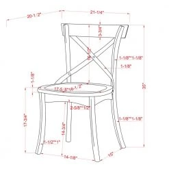 Riamonte Dark Walnut and Antique White Dining Chair (Set of 2) by Furniture of America -Furniture of America Sales Store dark walnut and antique white furniture of america dining chairs idf 3905sc 76 1000