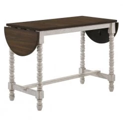 Rebman 70.88 in. Rectangle Dark Walnut and Antique White Wood Counter Height Table with Drop Leaf by Furniture of America 12 Rebman 70.88 in. Rectangle Dark Walnut and Antique White Wood Counter Height Table with Drop Leaf by Furniture of America -Furniture of America Sales Store dark walnut and antique white furniture of america kitchen dining tables idf 3584dw pt 4f 1000