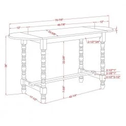 Rebman 70.88 in. Rectangle Dark Walnut and Antique White Wood Counter Height Table with Drop Leaf by Furniture of America 16 Rebman 70.88 in. Rectangle Dark Walnut and Antique White Wood Counter Height Table with Drop Leaf by Furniture of America -Furniture of America Sales Store dark walnut and antique white furniture of america kitchen dining tables idf 3584dw pt 76 1000