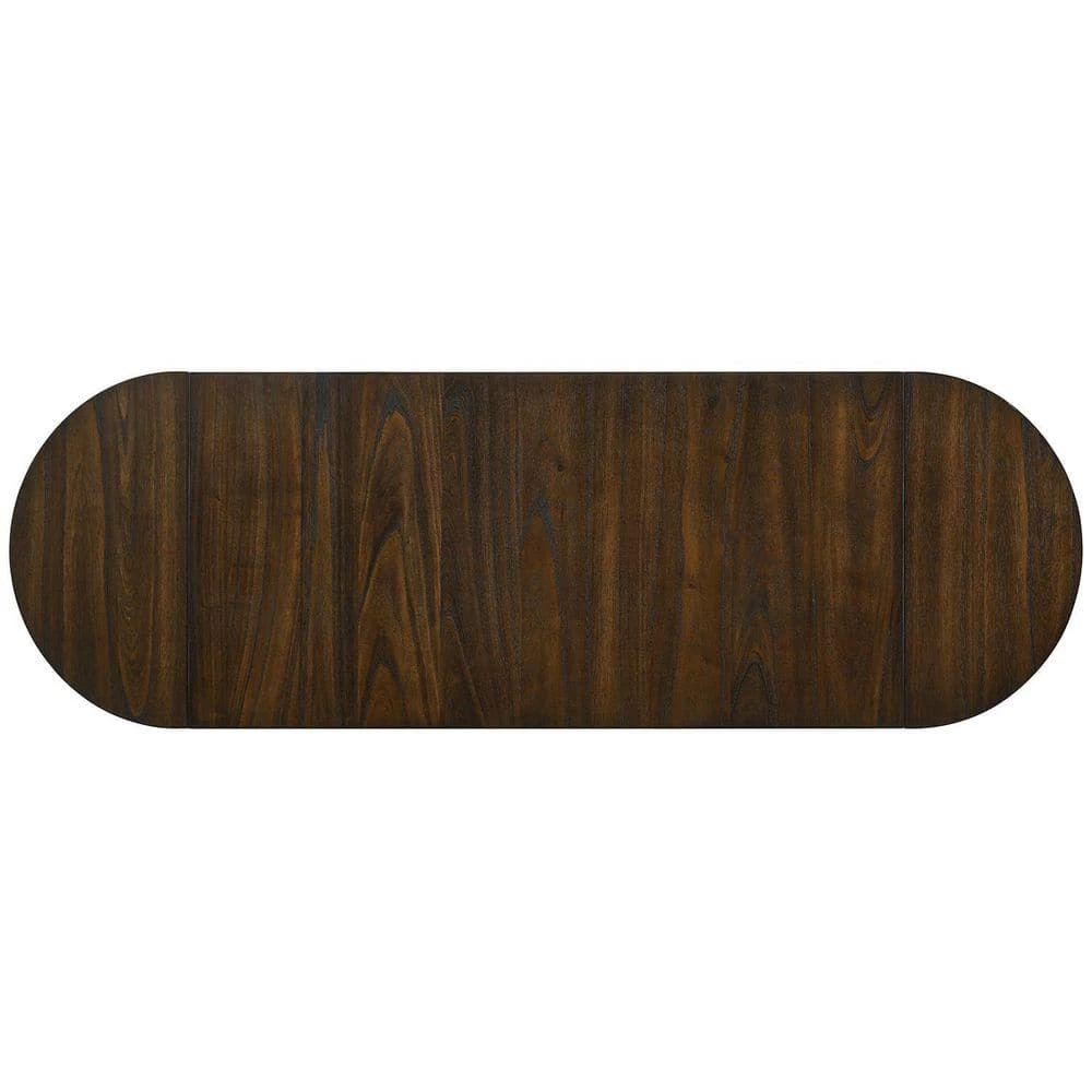 Rebman 70.88 in. Rectangle Dark Walnut and Antique White Wood Counter Height Table with Drop Leaf by Furniture of America 7 Rebman 70.88 in. Rectangle Dark Walnut and Antique White Wood Counter Height Table with Drop Leaf by Furniture of America - Image 7