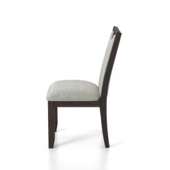 Terraview Dark Walnut and Beige Side Chairs (Set of 2) by Furniture of America 11 Terraview Dark Walnut and Beige Side Chairs (Set of 2) by Furniture of America -Furniture of America Sales Store dark walnut and beige furniture of america dining chairs idf 3784sc 1f 1000