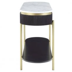 Kivelle 47.75 in. Dark Walnut and White Oval Wood Console Table with Drawer by Furniture of America 10 Kivelle 47.75 in. Dark Walnut and White Oval Wood Console Table with Drawer by Furniture of America -Furniture of America Sales Store dark walnut and white furniture of america console tables idf 4412wn s c3 1000