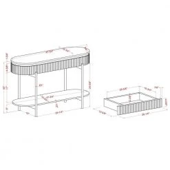 Kivelle 47.75 in. Dark Walnut and White Oval Wood Console Table with Drawer by Furniture of America 14 Kivelle 47.75 in. Dark Walnut and White Oval Wood Console Table with Drawer by Furniture of America -Furniture of America Sales Store dark walnut and white furniture of america console tables idf 4412wn s fa 1000