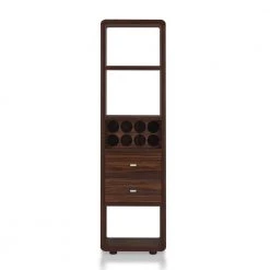 Yaelle 8-Botte Dark Walnut Wine Cabinet by Furniture of America