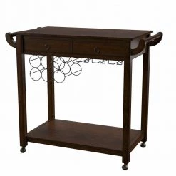 Cerro Brown Kitchen Cart with Drawers by Furniture of America -Furniture of America Sales Store dark walnut furniture of america bar carts idf ac203 31 1000