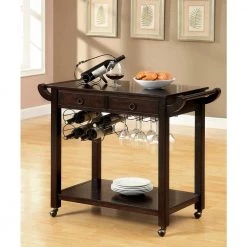 Cerro Brown Kitchen Cart with Drawers by Furniture of America