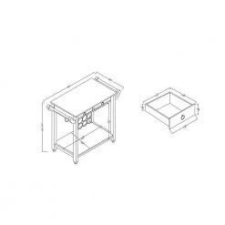 Cerro Brown Kitchen Cart with Drawers by Furniture of America -Furniture of America Sales Store dark walnut furniture of america bar carts idf ac203 76 1000