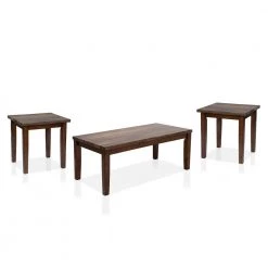 Rugge 3-Piece Dark Walnut Coffee Table Set by Furniture of America