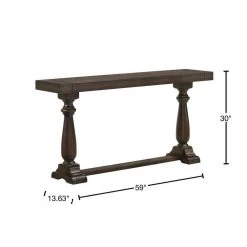 Terraza 59 in. Dark Walnut Rectangle Wood Console Table by Furniture of America -Furniture of America Sales Store dark walnut furniture of america console tables idf 4175wn s 40 1000
