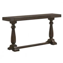 Terraza 59 in. Dark Walnut Rectangle Wood Console Table by Furniture of America