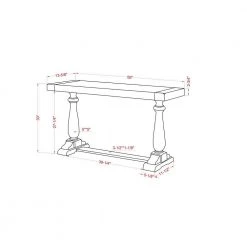 Terraza 59 in. Dark Walnut Rectangle Wood Console Table by Furniture of America -Furniture of America Sales Store dark walnut furniture of america console tables idf 4175wn s 76 1000