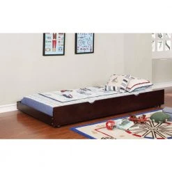 DiLoreto Dark Walnut Twin xL Trundle by Furniture of America -Furniture of America Sales Store dark walnut furniture of america kids beds idf tr452 exp xl 31 1000