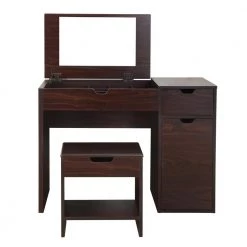 Clover 2-Piece Espresso Vanity with Stool by Furniture of America 13 Clover 2-Piece Espresso Vanity with Stool by Furniture of America -Furniture of America Sales Store dark walnut furniture of america makeup vanities ynj 317 4 31 1000