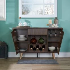 Celvin Dark Walnut Buffet by Furniture of America -Furniture of America Sales Store dark walnut furniture of america sideboards buffet tables idi 161549 c3 1000