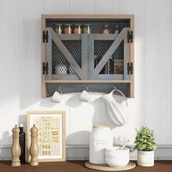 Perine Distressed Blue Wall Storage Organizer with Shelf by Furniture of America 17 Perine Distressed Blue Wall Storage Organizer with Shelf by Furniture of America -Furniture of America Sales Store distressed blue furniture of america accent cabinets fgi 2088c38 31 1000
