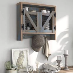Perine Distressed Blue Wall Storage Organizer with Shelf by Furniture of America 14 Perine Distressed Blue Wall Storage Organizer with Shelf by Furniture of America -Furniture of America Sales Store distressed blue furniture of america accent cabinets fgi 2088c38 44 1000