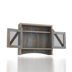 Perine Distressed Blue Wall Storage Organizer with Shelf by Furniture of America 11 Perine Distressed Blue Wall Storage Organizer with Shelf by Furniture of America -Furniture of America Sales Store distressed blue furniture of america accent cabinets fgi 2088c38 77 1000