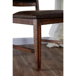 Remy Light Walnut Upholstered Side Chairs (Set of 2) by Furniture of America -Furniture of America Sales Store distressed dark oak furniture of america dining chairs idf 3061sc 1d 1000