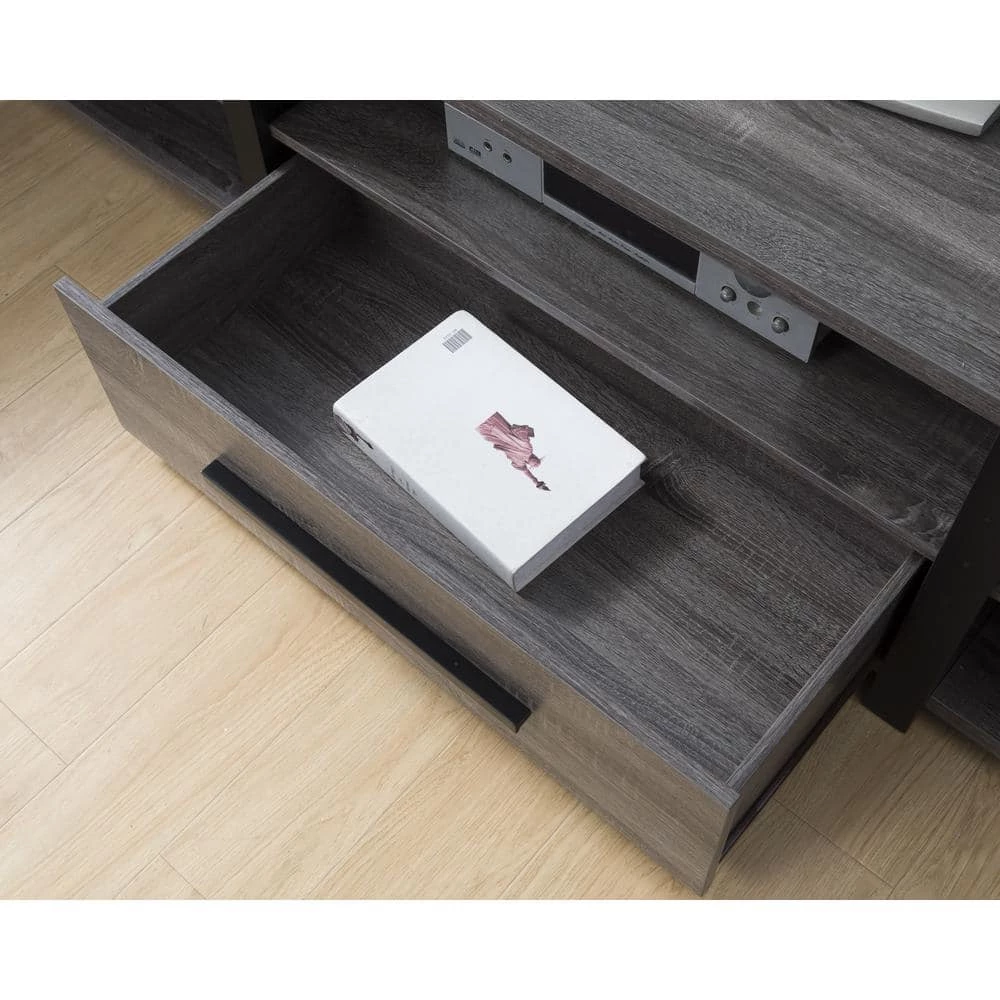 Balearic 81.5 in. Distressed Gray tv Stand Fits tv's up to 94 in. by Furniture of America 6 Balearic 81.5 in. Distressed Gray tv Stand Fits tv's up to 94 in. by Furniture of America - Image 6