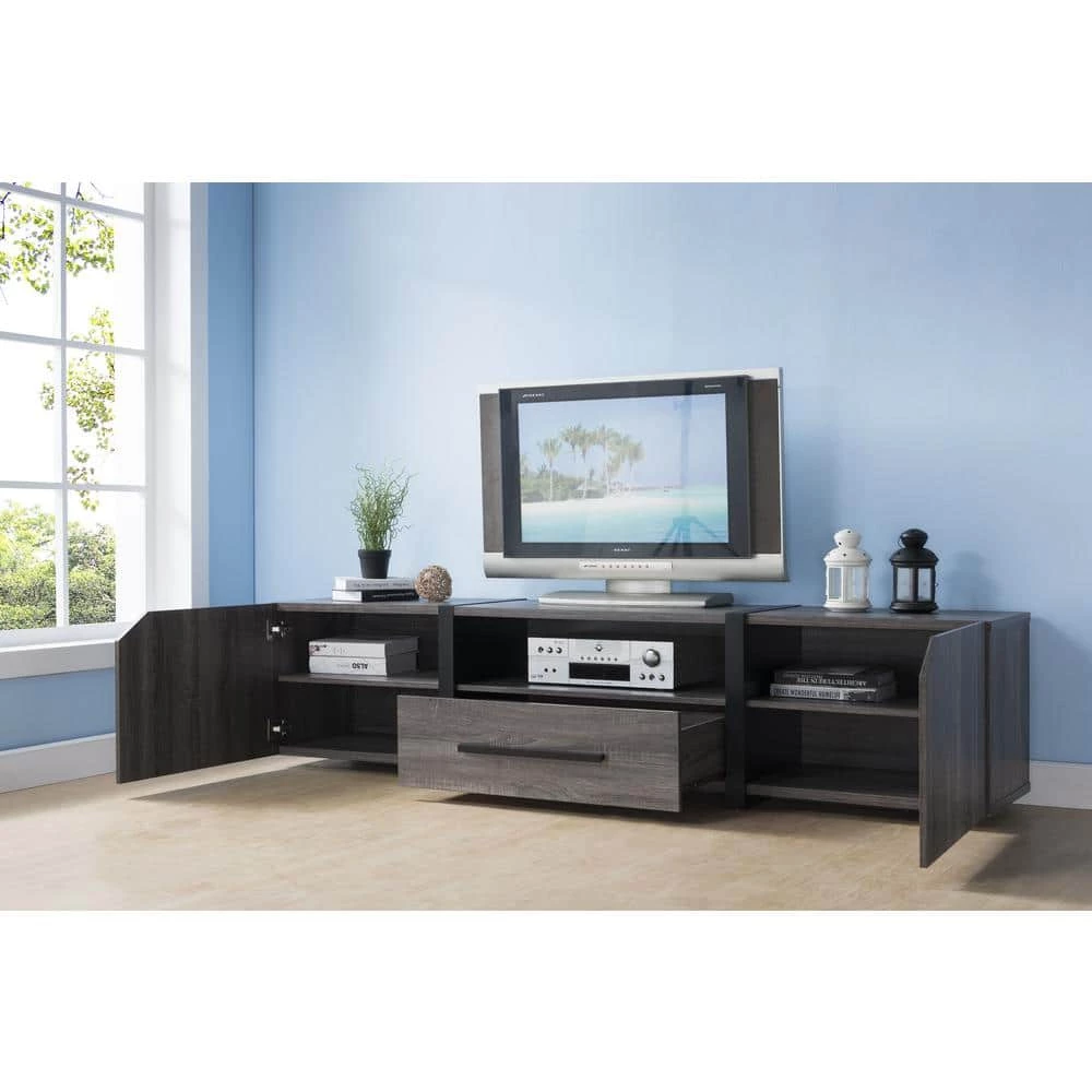 Balearic 81.5 in. Distressed Gray tv Stand Fits tv's up to 94 in. by Furniture of America 7 Balearic 81.5 in. Distressed Gray tv Stand Fits tv's up to 94 in. by Furniture of America - Image 7