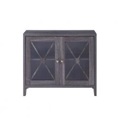 Carden Distressed Gray Accent Storage Cabinet With Glass Window-Panel Doors by Furniture of America -Furniture of America Sales Store distressed gray furniture of america accent cabinets idi 192519 77 1000