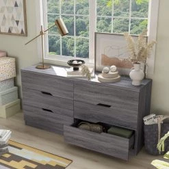Tobin 15.50 in. 6-Drawer Distressed Gray Dresser by Furniture of America -Furniture of America Sales Store distressed gray furniture of america dressers idi k20037 4f 1000