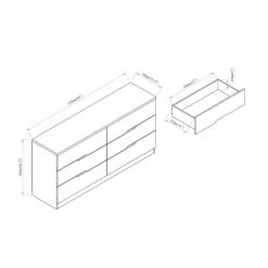 Tobin 15.50 in. 6-Drawer Distressed Gray Dresser by Furniture of America -Furniture of America Sales Store distressed gray furniture of america dressers idi k20037 76 1000