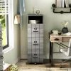 Macsen Distressed Gray 3-Drawer File Cabinet with Wheels by Furniture of America