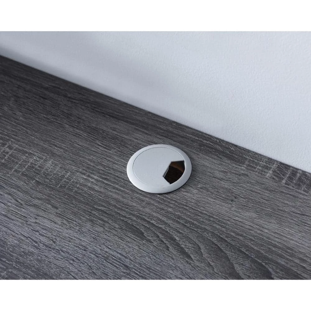 Evaine 60 in. Distressed Gray Wood Floating TV Stand Fits TVs Up to 66 in. with Wall Mount Feature by Furniture of America 4 Evaine 60 in. Distressed Gray Wood Floating TV Stand Fits TVs Up to 66 in. with Wall Mount Feature by Furniture of America - Image 4