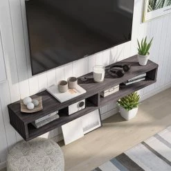Evaine 60 in. Distressed Gray Wood Floating TV Stand Fits TVs Up to 66 in. with Wall Mount Feature by Furniture of America 10 Evaine 60 in. Distressed Gray Wood Floating TV Stand Fits TVs Up to 66 in. with Wall Mount Feature by Furniture of America -Furniture of America Sales Store distressed gray furniture of america tv stands idi 182293 fa 1000