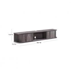 Fernandu 60 in. Distressed Gray Wood Floating TV Stand Fits TVs Up to 66 in. with Wall Mount Feature by Furniture of America -Furniture of America Sales Store distressed gray furniture of america tv stands idi 182297 40 1000
