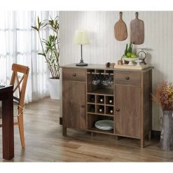 Timothy 6-Bottle Distressed Walnut Wine Bar Cabinet by Furniture of America -Furniture of America Sales Store distressed walnut furniture of america bar cabinets fgi 18719c21 31 1000