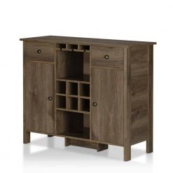 Timothy 6-Bottle Distressed Walnut Wine Bar Cabinet by Furniture of America -Furniture of America Sales Store distressed walnut furniture of america bar cabinets fgi 18719c21 4f 1000