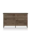 London 6-Drawer Distressed Walnut Dresser by Furniture of America