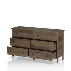 London 6-Drawer Distressed Walnut Dresser by Furniture of America -Furniture of America Sales Store distressed walnut furniture of america dressers fgi 18604c21 l d4 1000