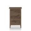 Lana 3-Drawer Distressed Walnut Nightstand by Furniture of America