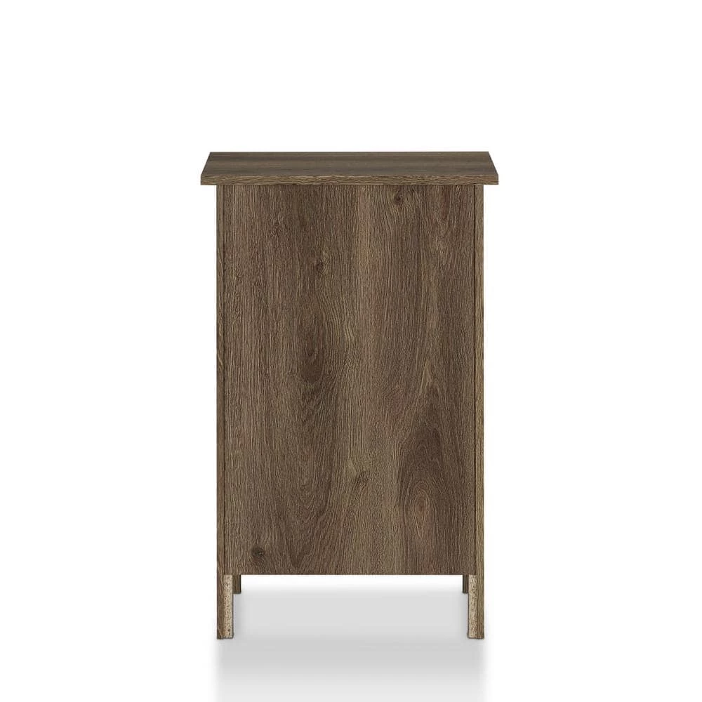 Lana 3-Drawer Distressed Walnut Nightstand by Furniture of America 3 Lana 3-Drawer Distressed Walnut Nightstand by Furniture of America - Image 3