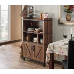 Crystie Distressed Walnut Buffet with 2-Cabinet by Furniture of America -Furniture of America Sales Store distressed walnut furniture of america sideboards buffet tables fgi 17704c21 44 1000